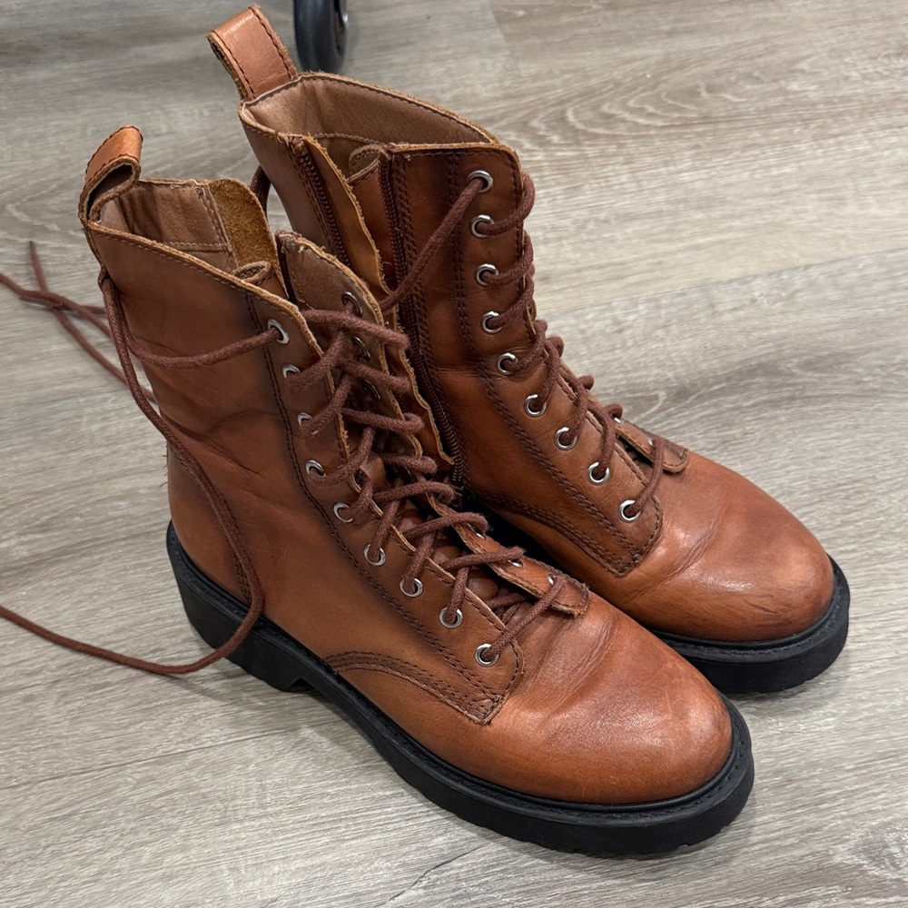 Steve Madden Brown Combat Boots